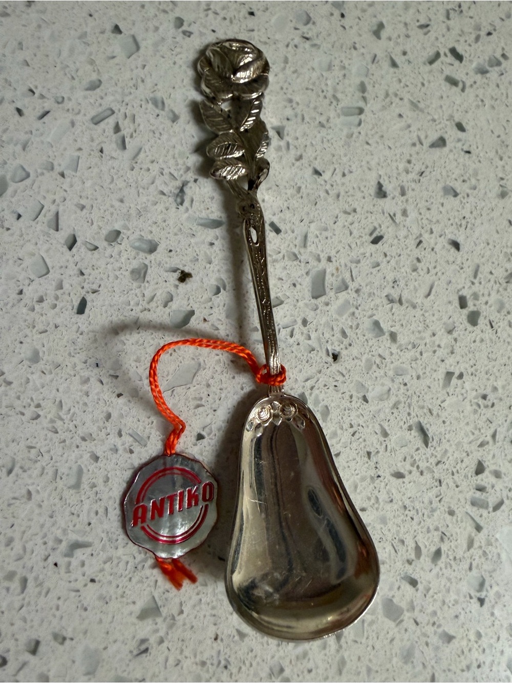 Vintage Antiko Rose Sugar Spoon 100 Silber Silverplate 4.25”